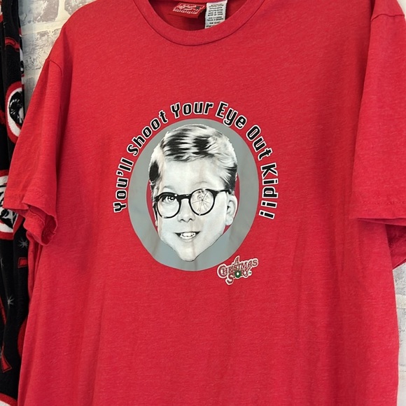 Men’s XL Christmas Pajama Set A Christmas Story Fleece Bottoms Cotton S/S Tee - Picture 3 of 6